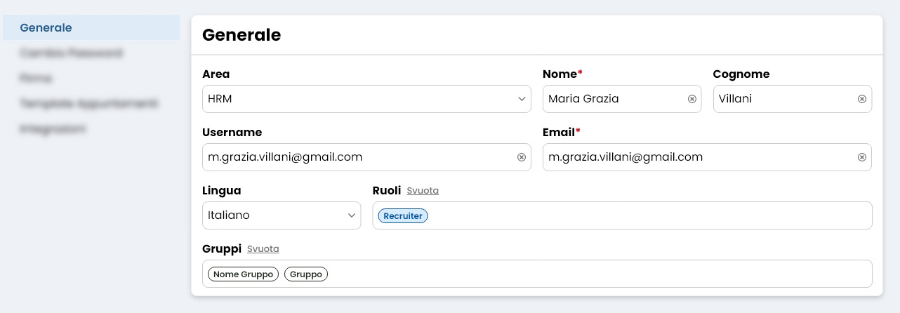 Performa Recruit utenti
