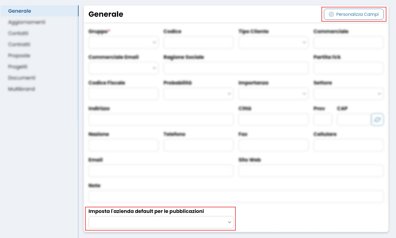 Performa Recruit modulo multi-azienda
