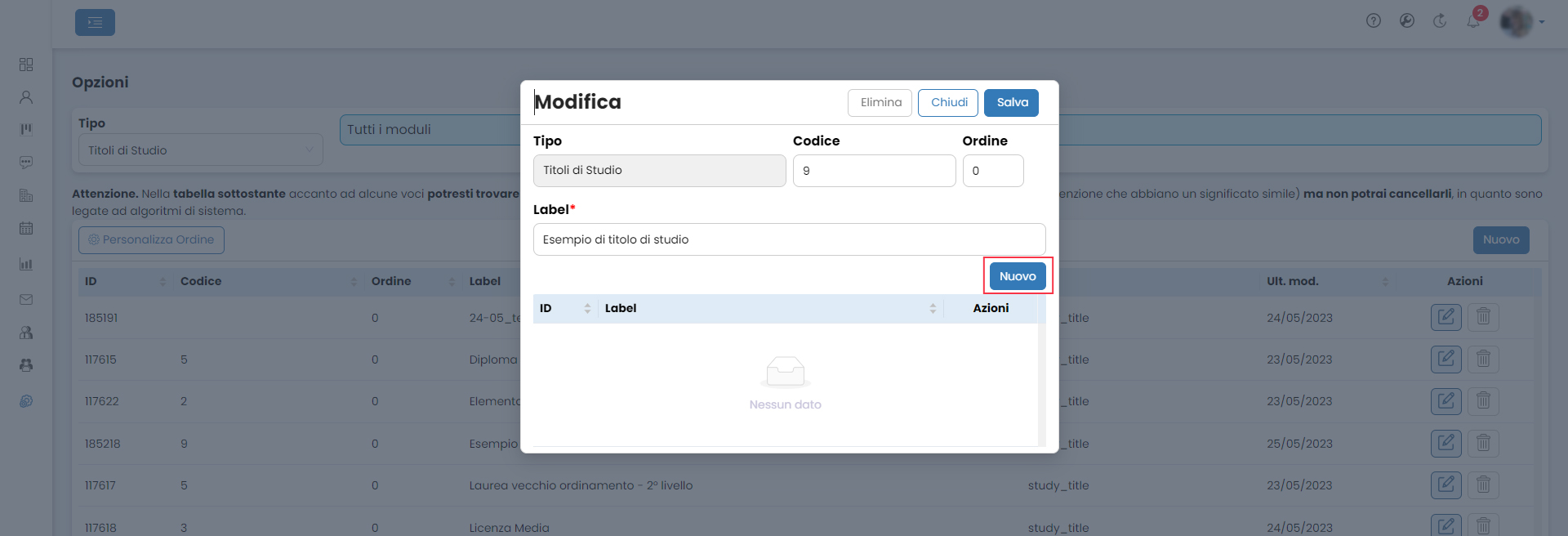 Performa Recruit titoli di studio