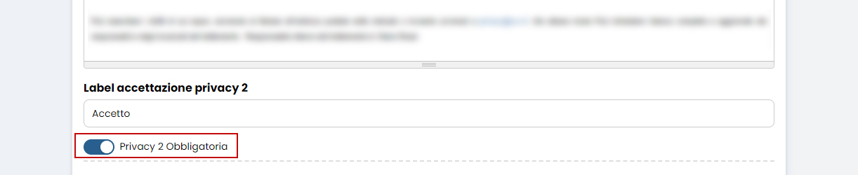 Performa Recruit Impostazioni privacy obbligatoria