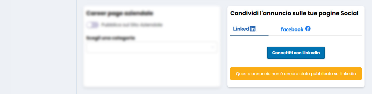 Performa Recruit Progettii condividi sulle pagine social